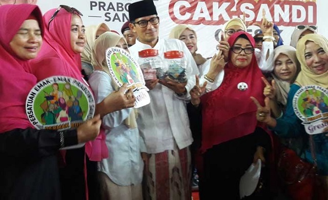 Sandiaga : "Kami tidak akan Mengkhianati Harapan Emak-Emak dan Seluruh masyarakat Indonesia"
