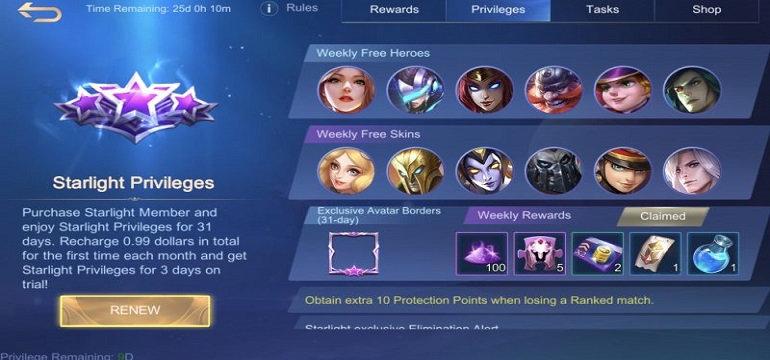 Ternyata ini Keuntungan Menjadi Starlight Member Mobile Legends